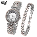 Relógio LuxBelt cravejado com Zircônia