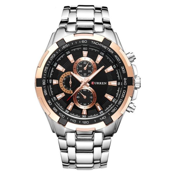 Relógio Masculino de Luxo Original de Quartzo, Esportivo à Prova D'água. - QTal Store