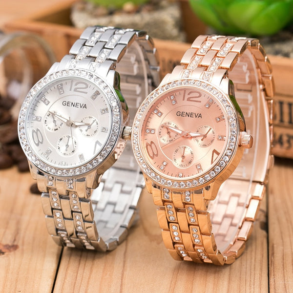 Relógio de Quartzo Feminino - Crystal Lady - QTal Store