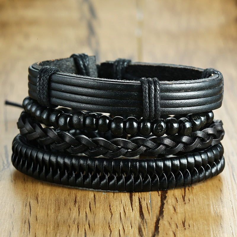 Pulseiras de Couro Vintage - Tribal Leather - QTal Store