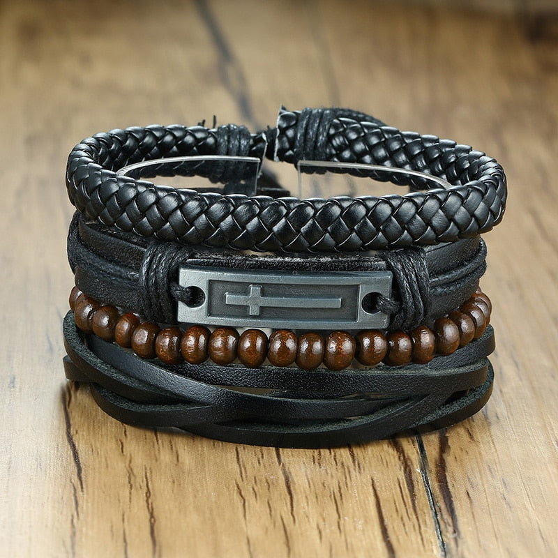 Pulseiras de Couro Vintage - Tribal Leather - QTal Store