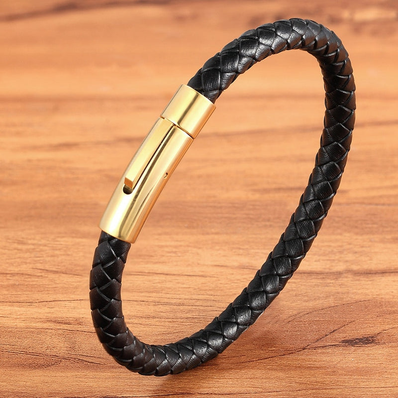 Pulseira de Couro Masculina - Classic Men - QTal Store