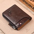 Carteira de couro Wallet Purse Antifurto - QTal Store